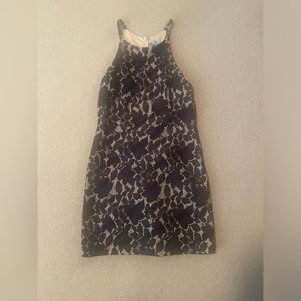 Navy & Nude Mini Dress, Size L, She & Sky